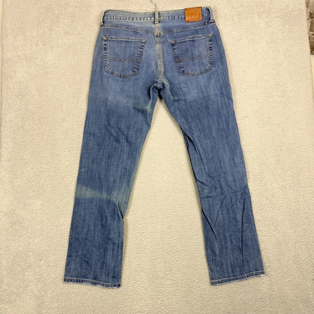 Lucky Brand 221 Original Straight Mens Blue Jeans 34x32 Medium Wash Denim